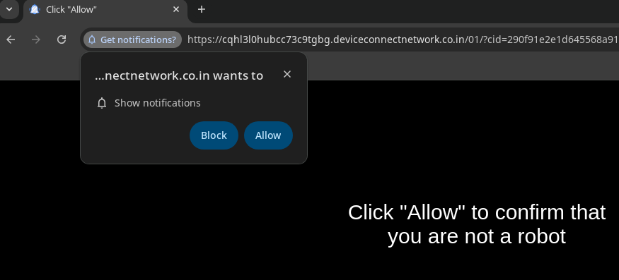 deviceconnectnetwork.co.in asking for notifications